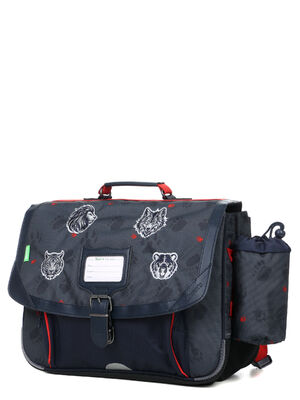 Cartable Tann's Mathys 38 cm - Poche Gourde Gris