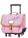 Cartable � roulettes Mila 38 cm Violet/Rose
