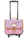 Cartable � roulettes Mila 38 cm Violet/Rose