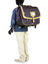 Cartable  roulettes Hritage Rayures 38 cm Bleu/Rouge