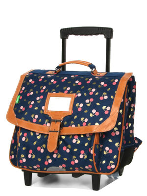 Cartable � roulettes Tann's Alexa 38 cm Bleu/Rose