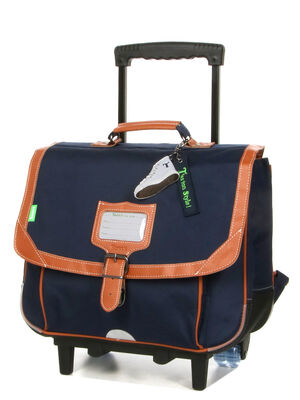 Cartable � roulettes Tann's Camille 38 cm Bleu Marine