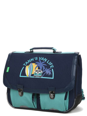 Cartable Tann's Ya�l 38 cm - 2 boucles Bleu