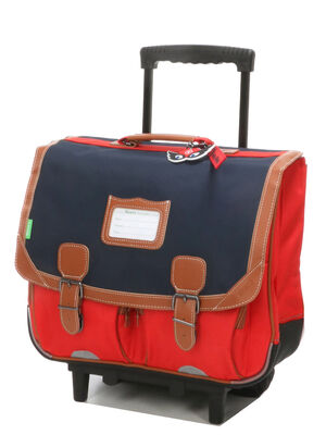 Cartable � roulettes Tann's Arthur 41 cm Bleu/Rouge