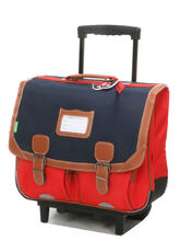 Cartable  roulettes Tann's Arthur 41 cm Bleu/Rouge