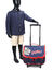 Cartable � roulettes Aaron 38 cm - 2 boucles Bleu/Rouge