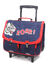 Cartable � roulettes Aaron 38 cm - 2 boucles Bleu/Rouge
