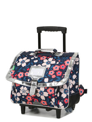 Cartable � roulettes Tann's Floriane 38 cm Bleu
