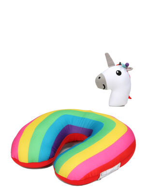 Coussin de voyage Kikkerland Zip & Flip Licorne 10342#Rouge