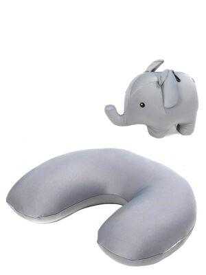 Coussin de voyage Kikkerland Zip & Flip �l�phant 10338#Gris