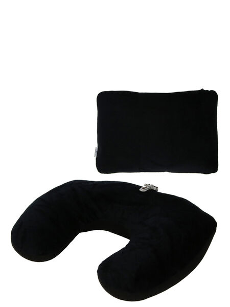 Coussin de voyage 2 en 1 Comfort Noir
