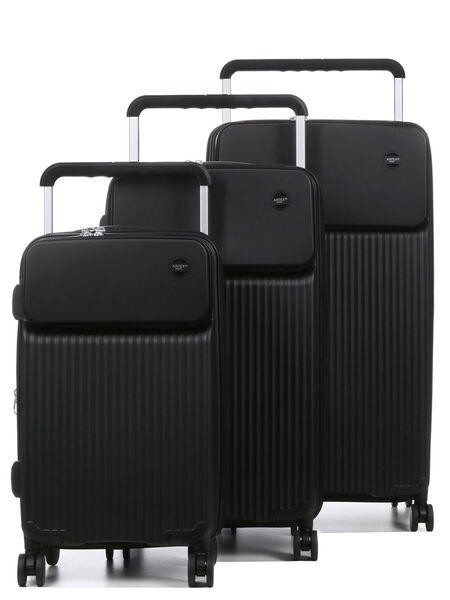 Ensemble 3 valises rigides extensibles Alrakis Noir
