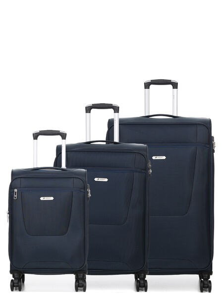 Ensemble 3 valises souples extensibles Phobos 2 Bleu