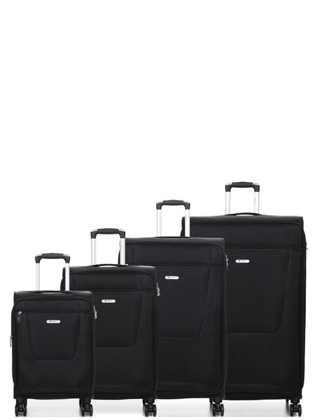 Ensemble 4 valises souples extensibles Phobos 2 Noir