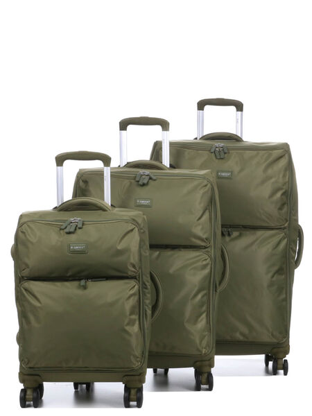 Ensemble 3 valises souples Mimas Vert