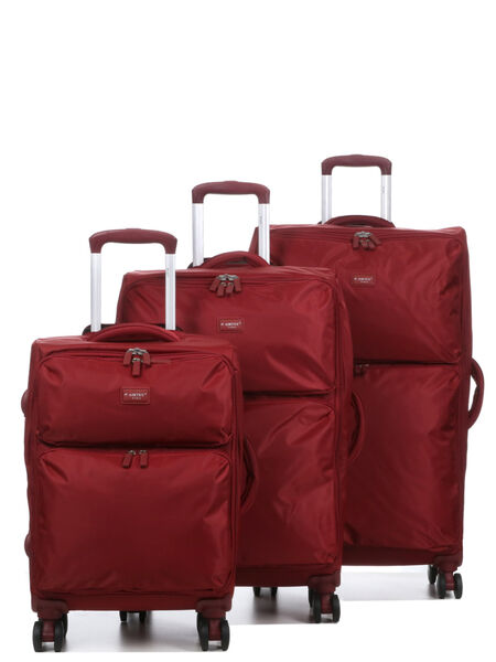 Ensemble 3 valises souples Mimas Bordeaux