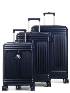 Ensemble 3 valises rigides extensibles Mirzam Bleu Marine