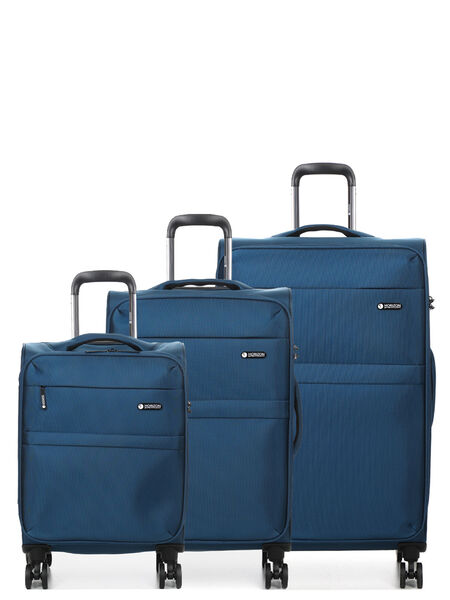 Ensemble 3 valises souples Dressing Bleu