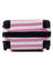 Ensemble 3 valises rigides CAG Rose / Blanc Rose / Blanc