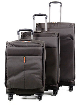 Ensemble 3 valises souples Brest Marron