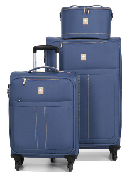 Ensemble 2 valises souples Las Vegas et vanity Blue Jean