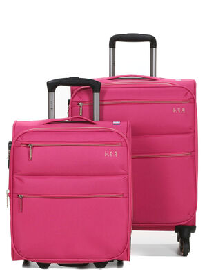 Ensemble 2 valises Lys Nashville 2 Fuchsia / Beige