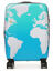 Ensemble 3 valises rigides extensibles Mappemonde Vert Bleu Vert Bleu