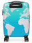 Ensemble 3 valises rigides extensibles Mappemonde Vert Bleu Vert Bleu