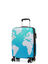 Ensemble 3 valises rigides extensibles Mappemonde Vert Bleu Vert Bleu