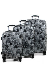 Ensemble 3 valises Madisson Monuments Triumphal Black