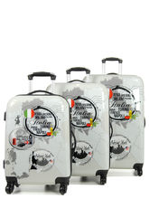 Ensemble 3 valises Madisson Globe Blanc