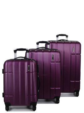 Ensemble 3 valises rigides Budapest Violet