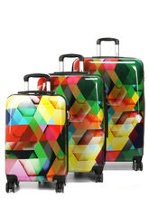 Ensemble 3 valises Madisson Arlequin Multicolore