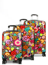 Ensemble 3 valises Madisson Pop flower Orange