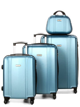 Ensemble 3 valises rigides Riyad et vanity Bleu Ciel
