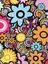 Ensemble 4 valises rigides Pop flower et vanity Orange