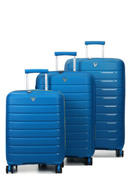 Ensemble 3 valises rigides extensibles B-Flying Bleu Cobalt