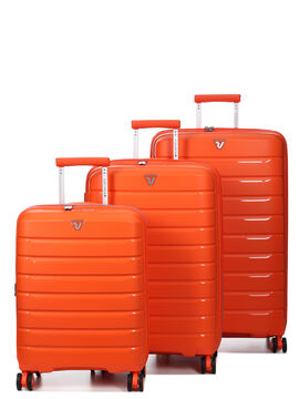 Ensemble 3 valises rigides extensibles B-Flying Bright Orange