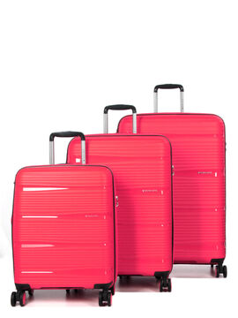 Ensemble 3 valises rigides R-Lite Fuchsia