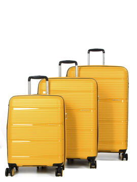 Ensemble 3 valises rigides R-Lite Jaune