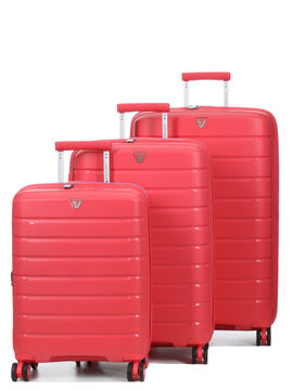 Ensemble 3 valises rigides extensibles B-Flying Radiant Red