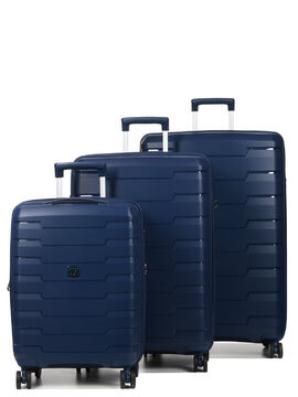 Ensemble 3 valises rigides extensibles Skyline 2.0 Bleu Nuit
