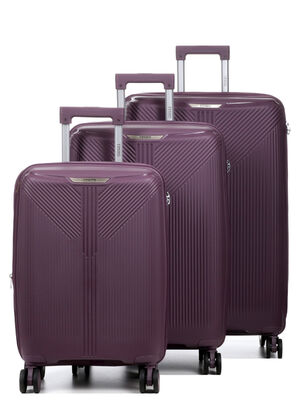 Ensemble 3 valises Teneo Deltea Violet