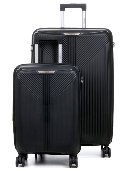 Ensemble 2 valises rigides extensibles Deltea Noir