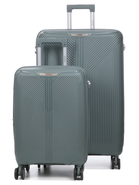 Ensemble 2 valises rigides extensibles Deltea Gris