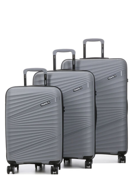Ensemble 3 valises rigides Milos Gris