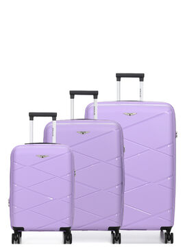 Ensemble 3 valises rigides extensibles Kos 2 Mauve