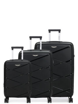Ensemble 3 valises rigides extensibles Kos 2 Noir