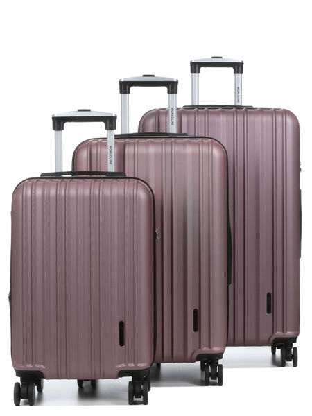 Ensemble 3 valises rigides extensibles Braga 3 Rose