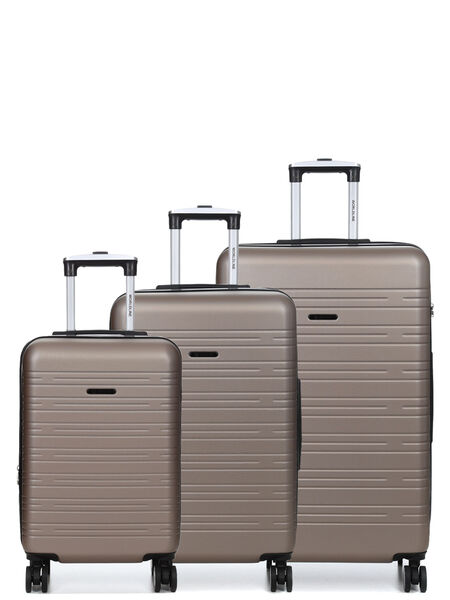 Ensemble 3 valises extensibles Bologne 2 Champagne